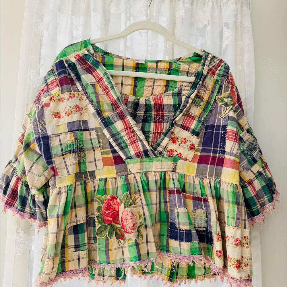 💕 Magnolia Pearl European Cotton Dear Lisa Eyelet Blouse